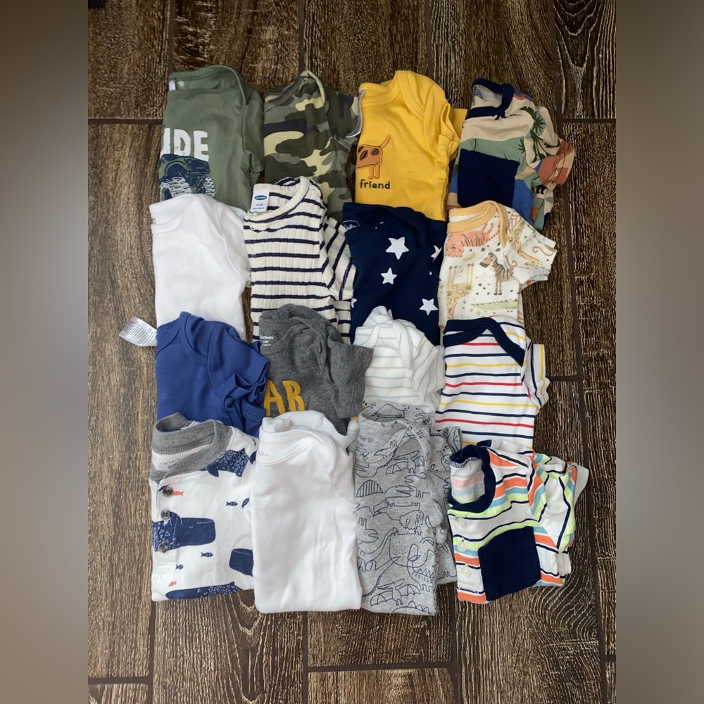 3-6 month baby boy short sleeve bundle